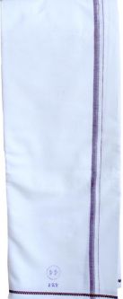 South Indian Dhoti 44" Blue Border CDBS